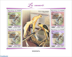 Niger 2022 Canaries, Mint NH, Nature - Birds - Niger (1960-...)