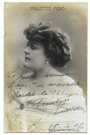 Autographe Artiste Paulette MONS, 1908 - Artisti