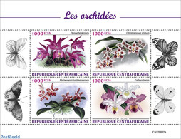 Central Africa 2022 Orchids, Mint NH, Nature - Butterflies - Orchids - Central African Republic