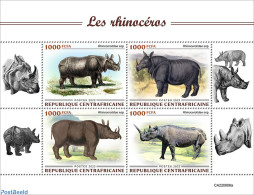 Central Africa 2022 Rhinos, Mint NH, Nature - Rhinoceros - Centrafricaine (République)