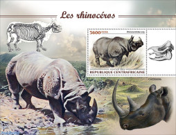 Central Africa 2022 Rhinos, Mint NH, Nature - Rhinoceros - Centrafricaine (République)