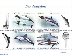 Central Africa 2022 Dolphins, Mint NH, Nature - Sea Mammals - Centrafricaine (République)