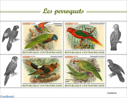 Central Africa 2022 Parrots, Mint NH, Nature - Birds - Parrots - República Centroafricana