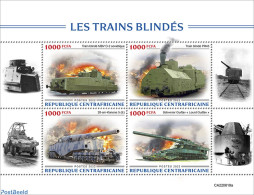 Central Africa 2022 Armored Trains, Mint NH, History - Transport - Militarism - Railways - Militaria