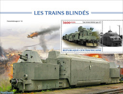 Central Africa 2022 Armored Trains, Mint NH, History - Transport - Militarism - Aircraft & Aviation - Railways - Militaria