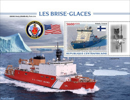 Central Africa 2022 Icebreakers , Mint NH, History - Sport - Transport - Flags - Mountains & Mountain Climbing - Ships.. - Klimmen