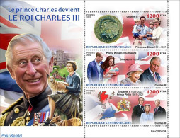 Central Africa 2022 King Charles III, Mint NH, History - Nature - Various - Charles & Diana - Kings & Queens (Royalty).. - Familles Royales