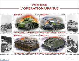 Central Africa 2022 80 Years Since Operation Uranus, Mint NH, History - Transport - Militarism - World War II - Militares