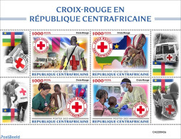 Central Africa 2022 Red Cross, Mint NH, Health - Transport - Red Cross - Croce Rossa