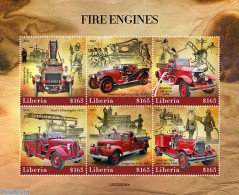 Liberia 2022 Fire Engines, Mint NH, Transport - Automobiles - Fire Fighters & Prevention - Coches