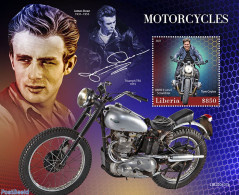 Liberia 2022 Motorcycles, Mint NH, Performance Art - Transport - Movie Stars - Motorcycles - Attori