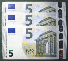 5 EURO SPAIN 2013 DRAGHI V012B1 VB CORRELATIVE TRIO SC FDS UNCIRCULATED  PERFECT - 5 Euro