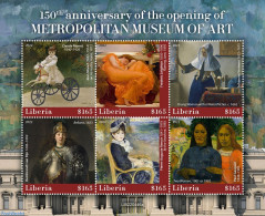 Liberia 2022 150th Anniversary Of The Opening Of Metropolitan Museum Of Art, Mint NH, Art - Museums - Paintings - Paul.. - Museums