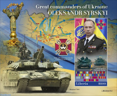 Liberia 2022 Oleksandr Syrskyi, Mint NH, History - Transport - Various - Militarism - Maps - Militaria