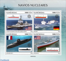 Guinea Bissau 2022 Nuclear-Powered Ships, Mint NH, History - Transport - Flags - Ships And Boats - Boten