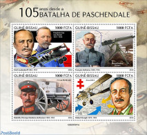 Guinea Bissau 2022 105 Years Since The Battle Of Passchendaele, Mint NH, History - Transport - Various - Militarism - .. - Militaria