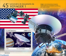 Guinea Bissau 2022 45th Anniversary Of The Launch Of Voyager 1, Mint NH, Transport - Space Exploration - Guinée-Bissau