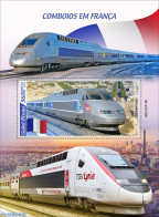 Guinea Bissau 2022 French Trains, Mint NH, Transport - Railways - Treinen