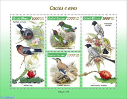Guinea Bissau 2022 Cactus And Birds, Mint NH, Nature - Birds - Cacti - Flowers & Plants - Cactussen