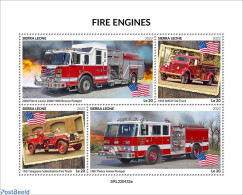 Sierra Leone 2022 Fire Engines, Mint NH, Transport - Automobiles - Fire Fighters & Prevention - Auto's