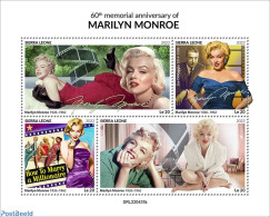 Sierra Leone 2022 60th Memorial Anniversary Of Marilyn Monroe, Mint NH, Performance Art - Marilyn Monroe - Movie Stars - Schauspieler