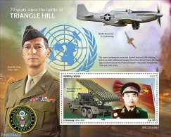 Sierra Leone 2022 70 Years Since The Battle Of Triangle Hill, Mint NH, History - Transport - Militarism - Aircraft & A.. - Militaria