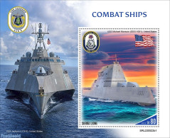 Sierra Leone 2022 Combat Ships, Mint NH, History - Transport - Militarism - Ships And Boats - Militares