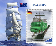 Sierra Leone 2022 Tall Ships , Mint NH, History - Transport - Flags - Ships And Boats - Boten