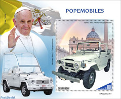 Sierra Leone 2022 Popemobiles, Mint NH, Religion - Transport - Pope - Automobiles - Päpste