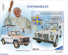 Sierra Leone 2022 Popemobiles, Mint NH, Religion - Transport - Pope - Automobiles - Pausen