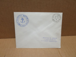 PORT VENDRES Poste Navale Bureau N°12 1939 Enveloppe Cachet Inscription Maritime Port Vendres - Naval Post