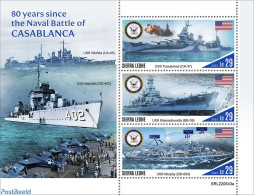 Sierra Leone 2022 80 Years Since The Battle Of Casablanca, Mint NH, History - Transport - Militarism - World War II - .. - Militaria