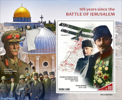 Sierra Leone 2022 105 Years Since The Battle Of Jerusalem, Mint NH, History - Transport - Militarism - Aircraft & Avia.. - Militares