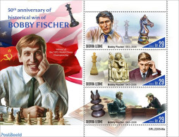 Sierra Leone 2022 50th Anniversary Of Bobby Fischer, Mint NH, Sport - Chess - Echecs