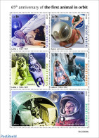 Sierra Leone 2022 65th Anniversary Of The First Animal In Orbit, Mint NH, Nature - Transport - Dogs - Space Exploration - Andere & Zonder Classificatie
