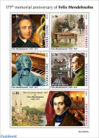 Sierra Leone 2022 175th Memorial Anniversary Of Felix Mendelssohn, Mint NH, Performance Art - Music - Musical Instrume.. - Music