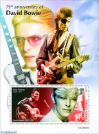 Sierra Leone 2022 75th Anniversary Of David Bowie, Mint NH, Performance Art - Music - Musical Instruments - Musik