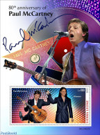 Sierra Leone 2022 80th Anniversary Of Paul McCartney, Mint NH, Performance Art - Music - Musical Instruments - Popular.. - Music