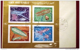 STAMPS يمني Yemen First Day Cover 1982 Airmail - Progress In Air Transport - Yémen