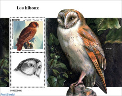 Djibouti 2022 Owls, Mint NH, Nature - Birds - Birds Of Prey - Owls - Yibuti (1977-...)