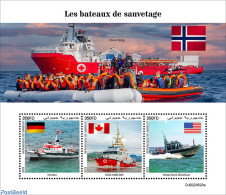Djibouti 2022 Rescue Boats, Mint NH, Health - Transport - Red Cross - Ships And Boats - Cruz Roja