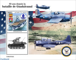Djibouti 2022 80 Years Since The Battle Of Guadalcanal, Mint NH, History - Transport - World War II - Aircraft & Aviat.. - Guerre Mondiale (Seconde)