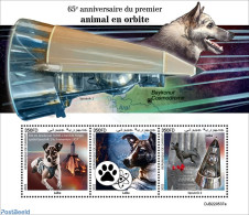 Djibouti 2022 65th Anniversary Of The First Animal In Orbit, Mint NH, Nature - Transport - Dogs - Space Exploration - Djibouti (1977-...)