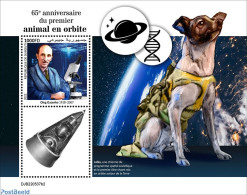 Djibouti 2022 65th Anniversary Of The First Animal In Orbit, Mint NH, Nature - Transport - Dogs - Space Exploration - Yibuti (1977-...)