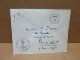 SAINT NAZAIRE Poste Navale Bureau N°18 1939 Enveloppe Cachet Hopital Maritime Lorient - Seepost