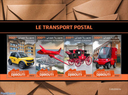 Djibouti 2022 Postal Transport, Mint NH, Transport - Automobiles - Aircraft & Aviation - Coches