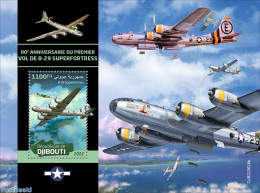 Djibouti 2022 80th Anniversary Of The B-29 First Flight , Mint NH, History - Transport - Militarism - Aircraft & Aviat.. - Militares