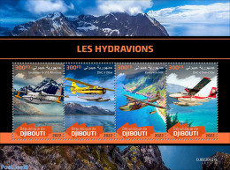 Djibouti 2022 Seaplanes, Mint NH, Sport - Transport - Mountains & Mountain Climbing - Aircraft & Aviation - Bergsteigen