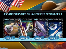 Djibouti 2022 45th Anniversary Of The Launch Of Voyager 1, Mint NH, Transport - Space Exploration - Gibuti (1977-...)