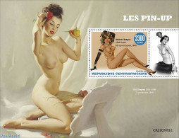 Central Africa 2022 Pin Up Nude Art, Mint NH, Art - Nude Paintings - Paintings - Centrafricaine (République)